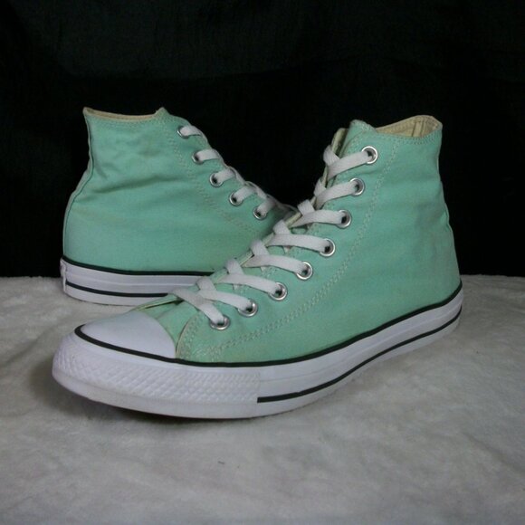 CONVERSE CHUCK TAYLOR ALL STAR BEACH GLASS CANVAS HI M8.5 W10.5 136561F FREE SHI - Picture 2 of 8